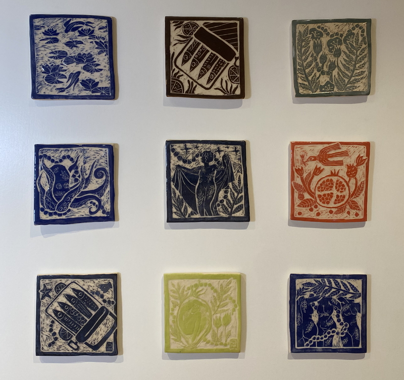 Small ceramic tiles 1-9